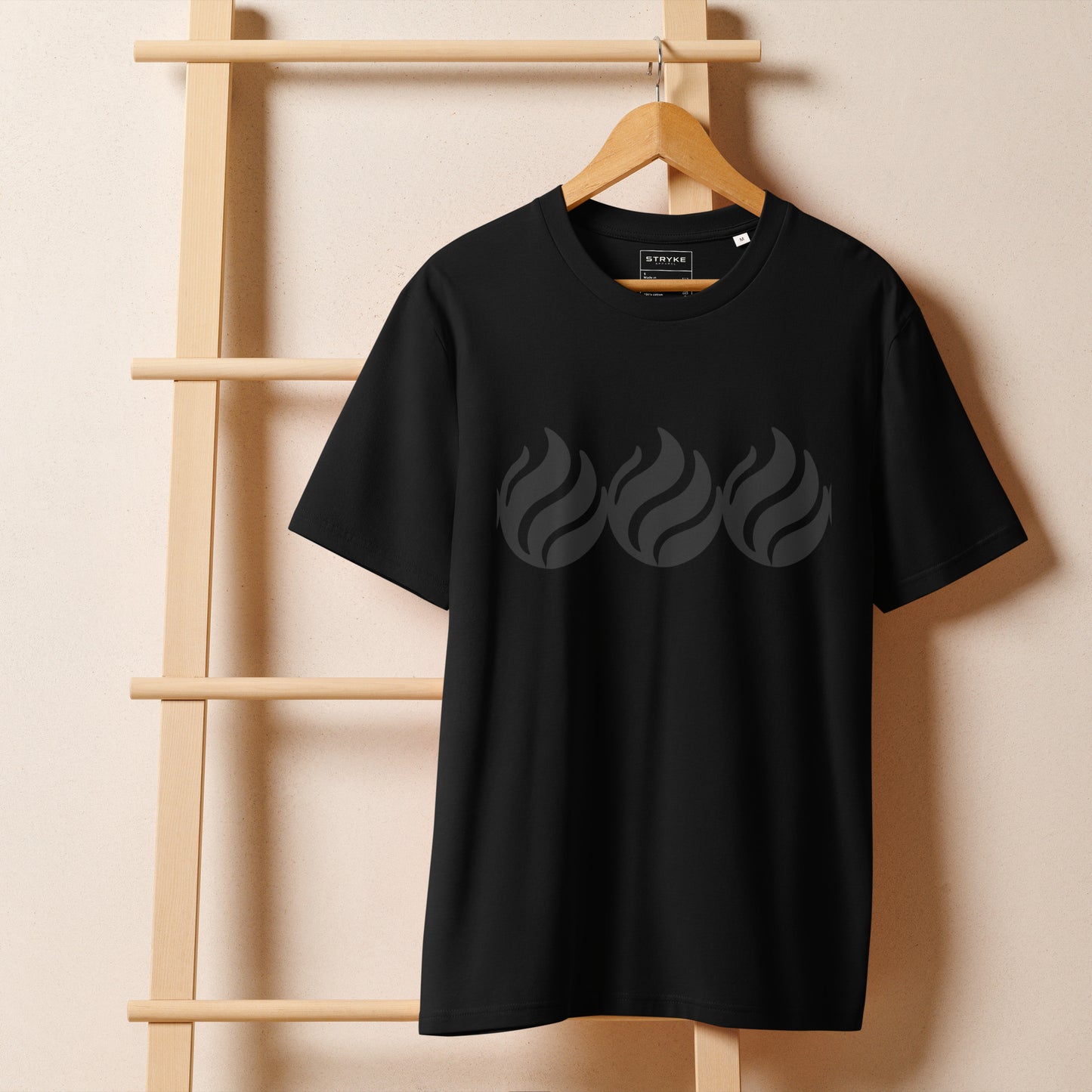 Iconic brand organic ribbed neck t-shirt